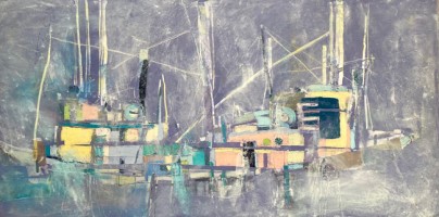 Boats in Winter by Julia Maleeva