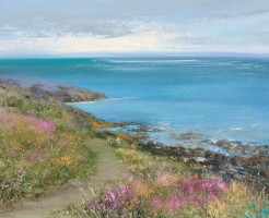Lovely colours on the coast path from Lamorna Cove by Amanda Hoskin