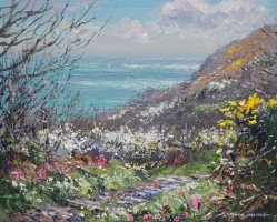 Blackthorn and Gorse above Carleon Cove by Mark Preston