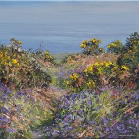 Bluebells and Gorse, Trevalgan Hill  by Mark Preston