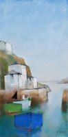 Small harbour, warm evening by Michael Praed