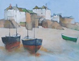 Harbour foreshore, St Ives Luggers by Michael Praed