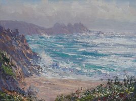 Bright, Blustery Morning, Porthcurno by Mark Preston