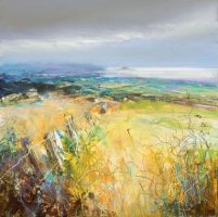 Across the fields to Mounts Bay by Amanda Hoskin