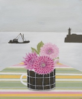 Early Morning Newlyn, Dahlias by Gemma Pearce