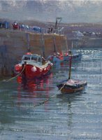 Reflections, Mousehole Harbour by Mark Preston