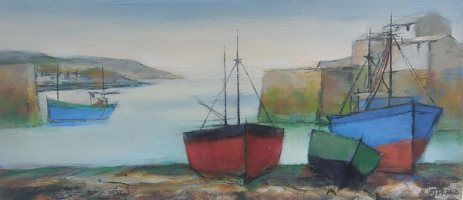 Beached fishing craft by Michael Praed