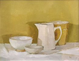 Yellow still life by Annie Waring