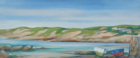 Harbour shapes, bright morning by Michael Praed