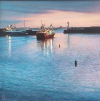 Leaving Newlyn at dawn by Oliver White