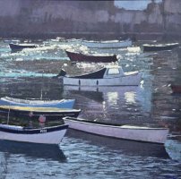 Light and shadows, Mousehole Harbour by Mike Hindle