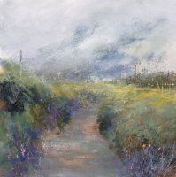 Rain Clouds over the Bluebells, Zennor (oil study) by Amanda Hoskin