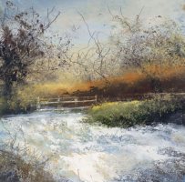 Walking the St Michaels Way towards Marazion -pretty little footbridge over the Red River by Amanda Hoskin