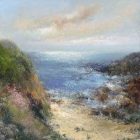 Sunshine and a fresh breeze, Porthgwarra by Amanda Hoskin