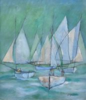 Falmouth fishing craft, oystermen by Michael Praed