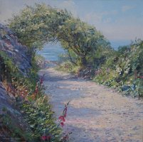 Morning Light, Lane to Prussia Cove by Mark Preston