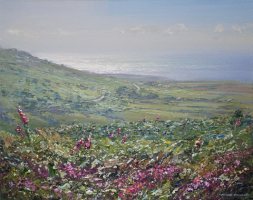 Sunlit Sea from Rosewall Hill by Mark Preston