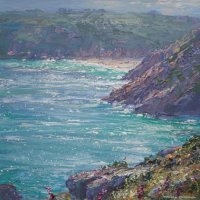 Turquoise Waters, Porthcurno by Mark Preston