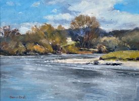 Autumn along the river by David Rust