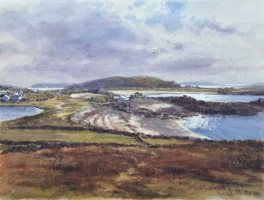 Over Bryher from Gweal Hill by David Rust