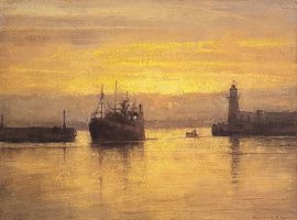 Through the gaps, Newlyn Harbour  by Benjamin Warner