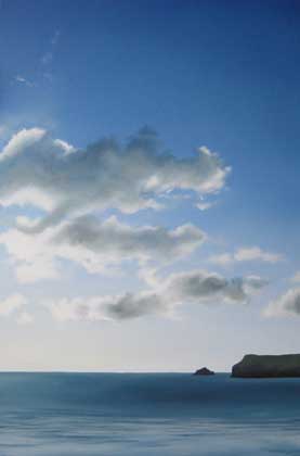 Warm sun, scattered cloud, Polzeath by Nicola Wakeling