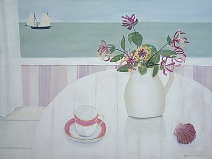 Cornish Lugger & Honeysuckle by Gemma Pearce