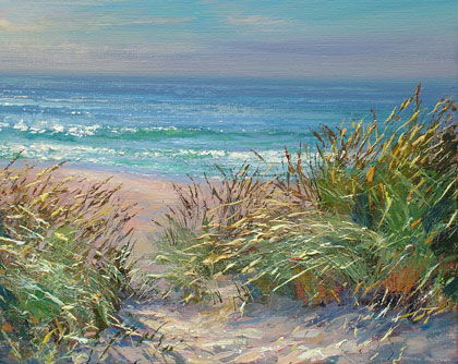 Marram grasses, Sennen by Mark Preston