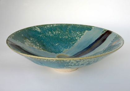 Large crystalline glaze bowl by Michael Taylor