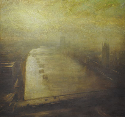 Winter sun, the Thames by Benjamin Warner