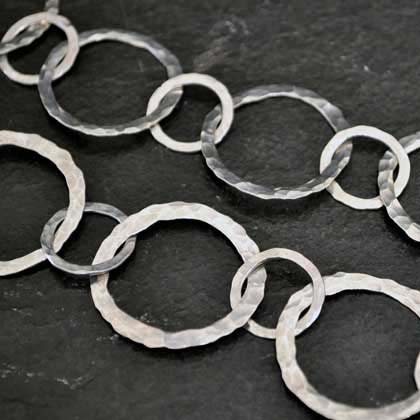 Handmade jewellery<br>Earings from £45 Bracelets and bangles from £85 Necklaces from£140 by Annie Wilson