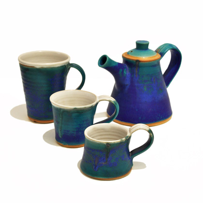 Teapot and mugs<br>£41 /  £ 15.50 (from) by Bryony Rich