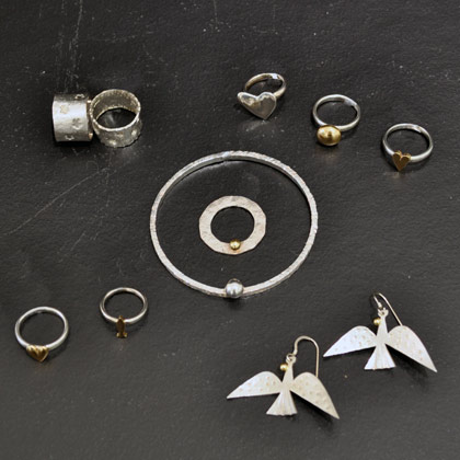 Silver / 9ct gold Rings from &pound;115 Bangles from &pound;75 by Jack Trowbridge