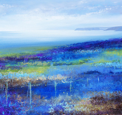 Abstract colours, a Cornish landscape  by Amanda Hoskin