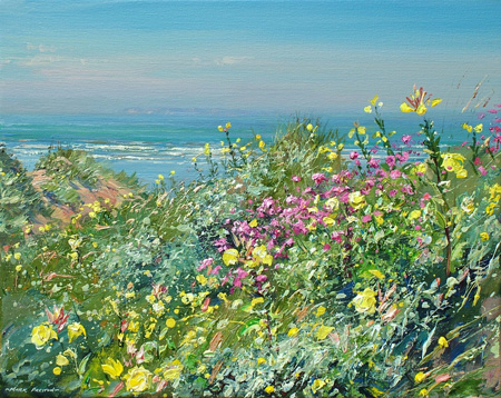 Evening primroses Braunton Burrows by Mark Preston