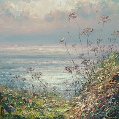 Silver sea and seed heads by Mark Preston