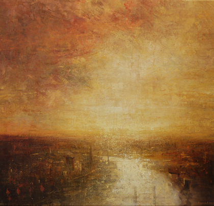 Sunset, Thames by Benjamin Warner