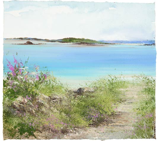 Path Down to the Beach, Bryher by Amanda Hoskin