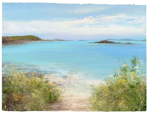 Path to the beach, Tresco by Amanda Hoskin