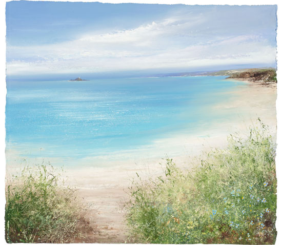 Path down to the beach, Carbis Bay by Amanda Hoskin