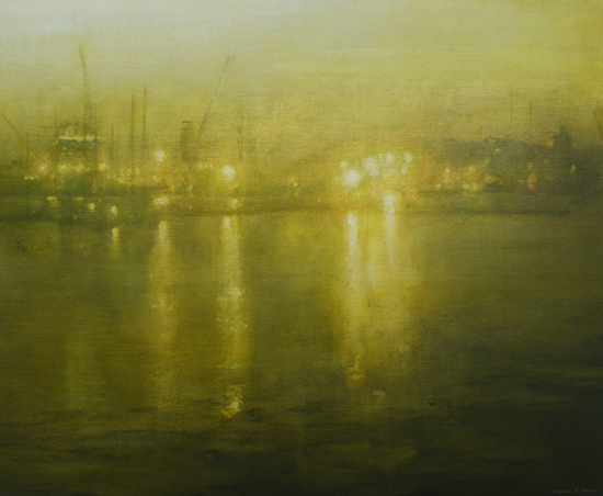 Still evening, Falmouth Docks by Benjamin Warner