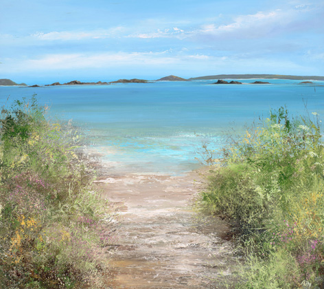 Summer Path to the Beach, Tresco by Amanda Hoskin
