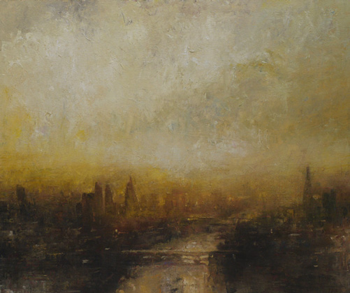 Golden light over the Thames by Benjamin Warner