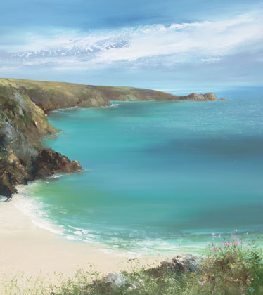 An Oasis of Colours, Porthcurno  by Amanda Hoskin