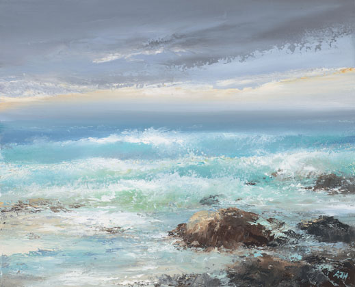 As the Sea Rolls in, Sennen Cove  by Amanda Hoskin