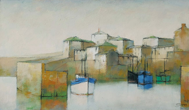 Harbour front and village by Michael Praed