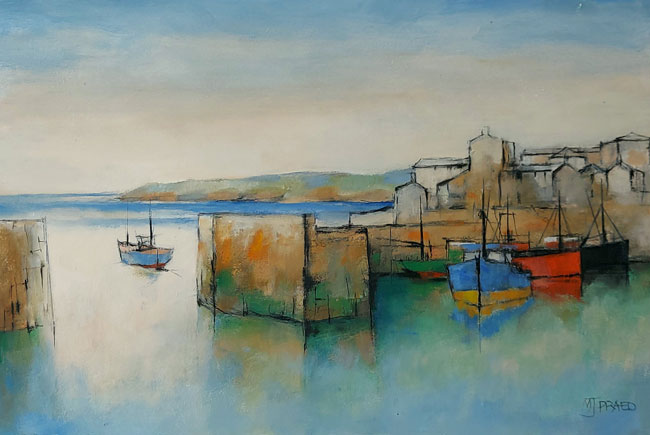 Harbour in bright light by Michael Praed