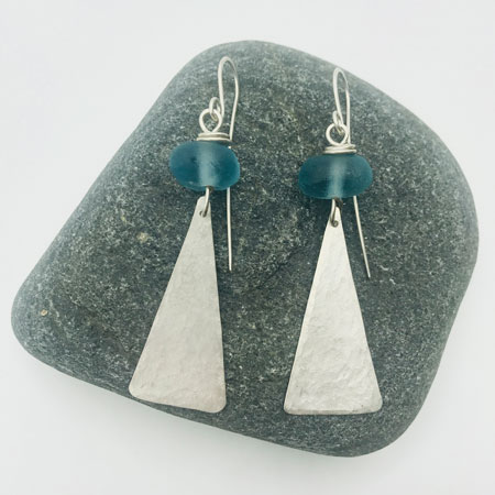 JWW 747 Long Triangle earrings by Jen Williams