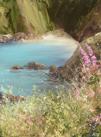 A quiet cove, Cornwall by Amanda Hoskin