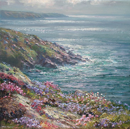 Thrift and Squill, Porthmeor Point by Mark Preston